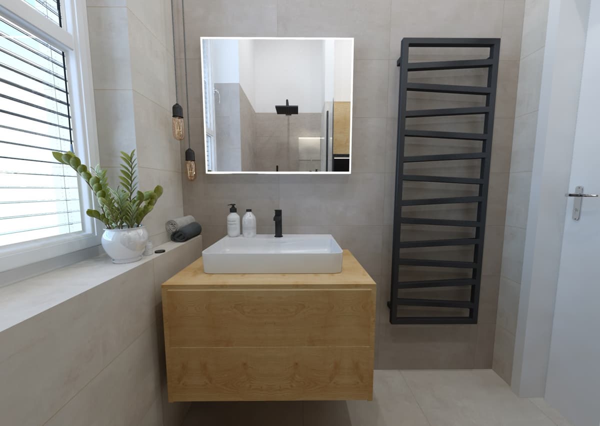 Návrhy moderních koupelen v bytovém domě