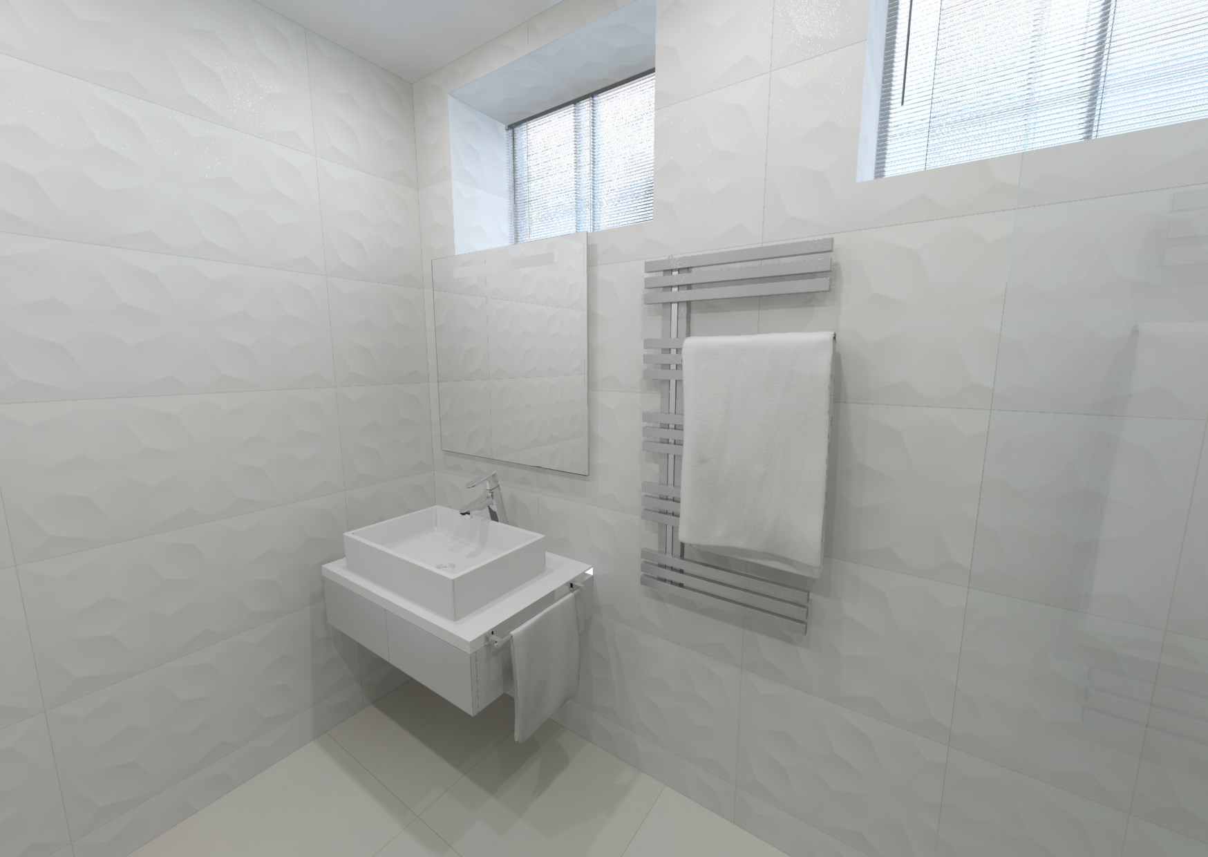 Návrh koupelny s 3D obklady 8