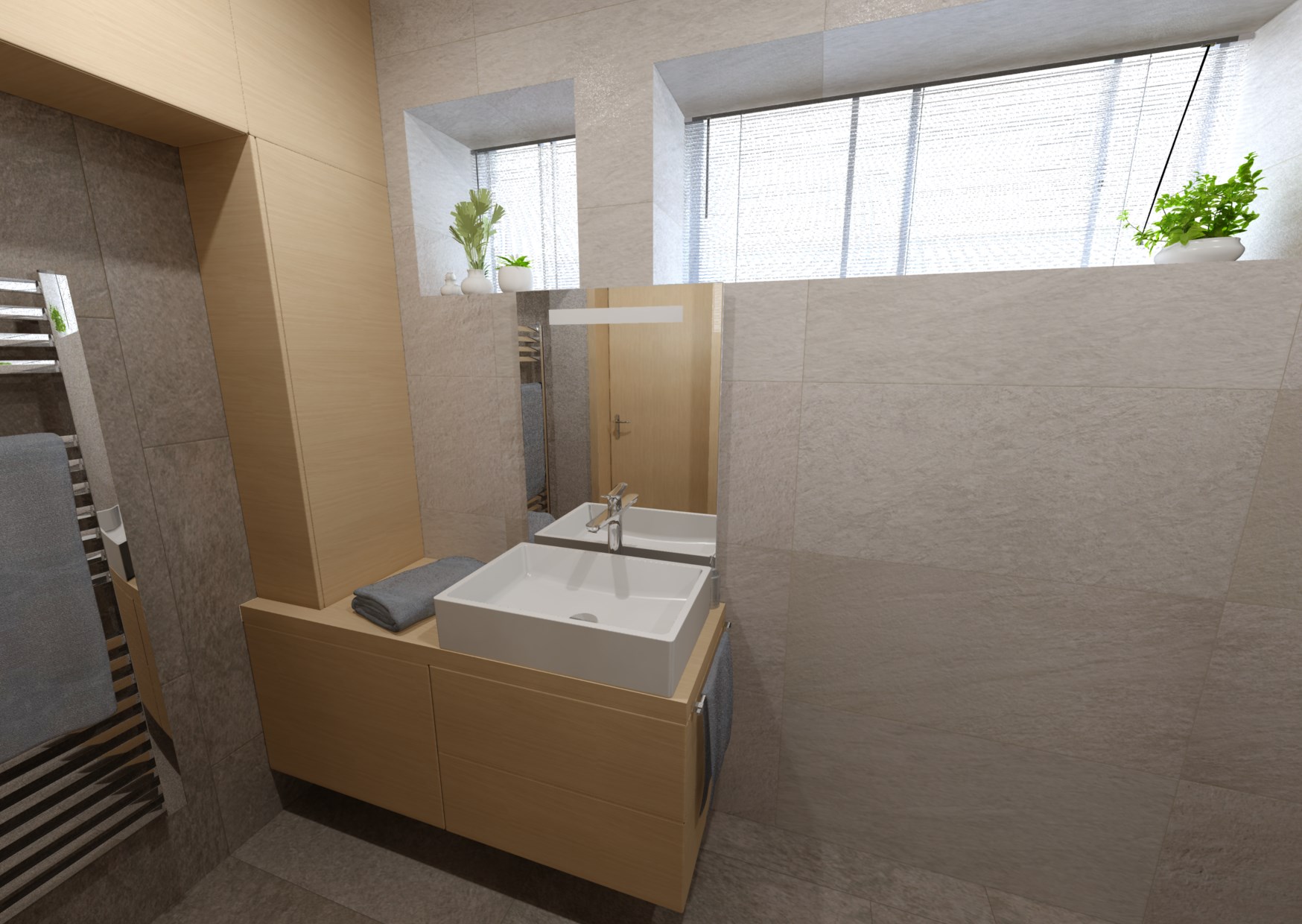 Návrh minimalistické koupelny 0
