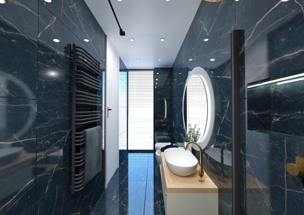 Líbí se vám v koupelně více černý, nebo bílý mramor? Podívejte se na návrhy a vyberte si. 3