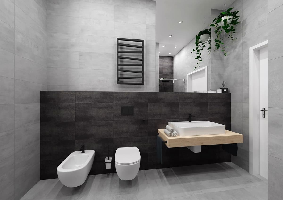 Návrhy moderních koupelen v bytovém domě 6
