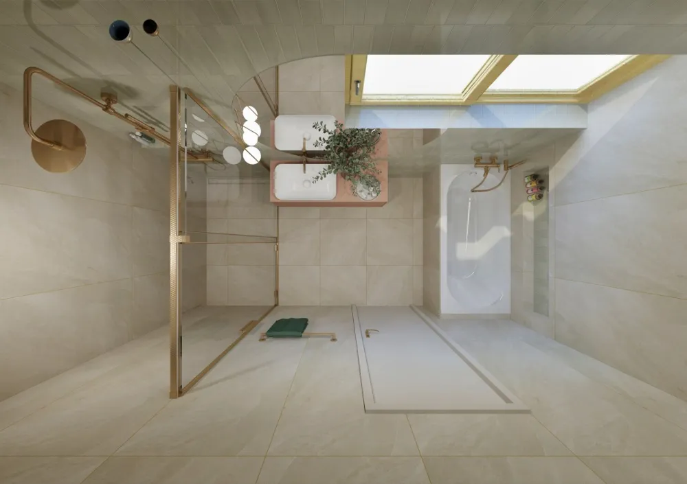 Středně velká koupelna půdorys | Keraservis