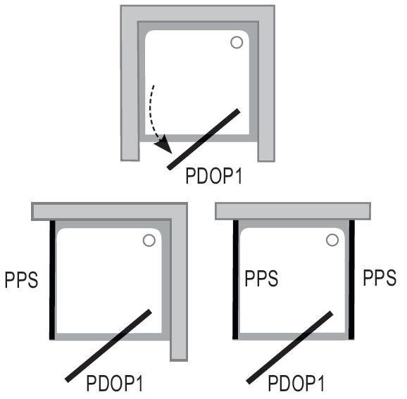 Sprchové dveře PDOP1-80 PIVOT Ravak Transparent otočné pivotové, bílá/bílá