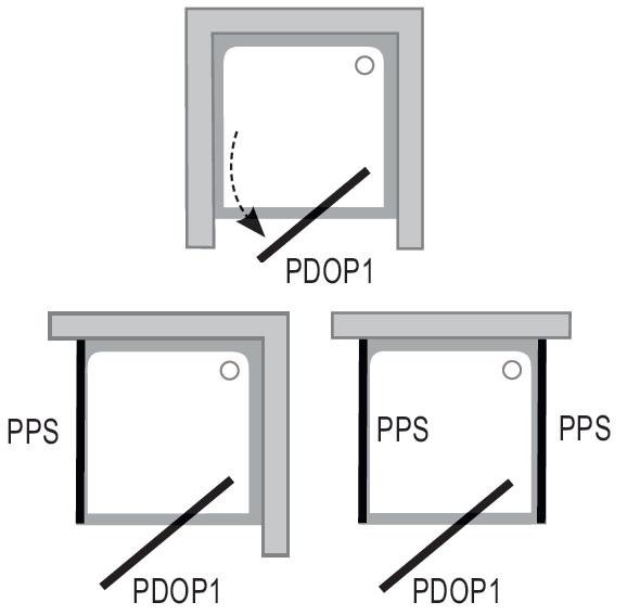 Sprchové dveře PDOP1-80 PIVOT Ravak Transparent otočné pivotové, lesk