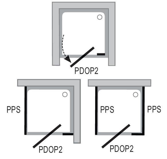 Sprchové dveře PDOP2-100 PIVOT Ravak Transparent otočné pivotové, bílá/chrom