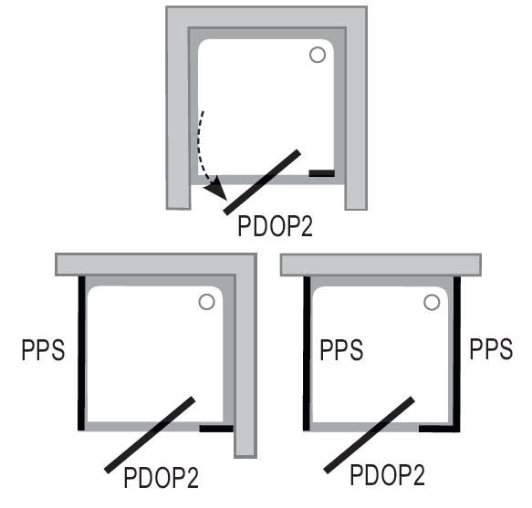Sprchové dveře PDOP2-100 PIVOT Ravak Transparent otočné pivotové, lesk