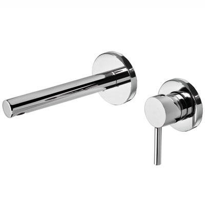 MAX-TRES Jednopáková podomítková nástěnná baterie, vyložení 210 mm, chromové provedení, ručka