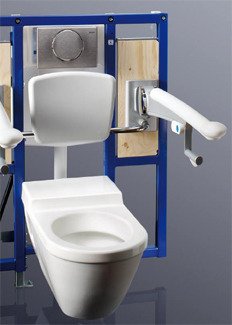Duofix pro závěsné WC Geberit, s nádržkou do stěny UP320, pro tělesně postižené, výška 112 cm