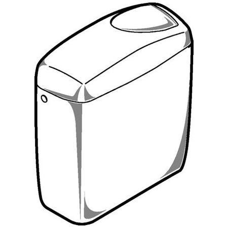 Splachovací nádržka AP121 Geberit, umístěná na WC míse, 9 l, alpská bílá