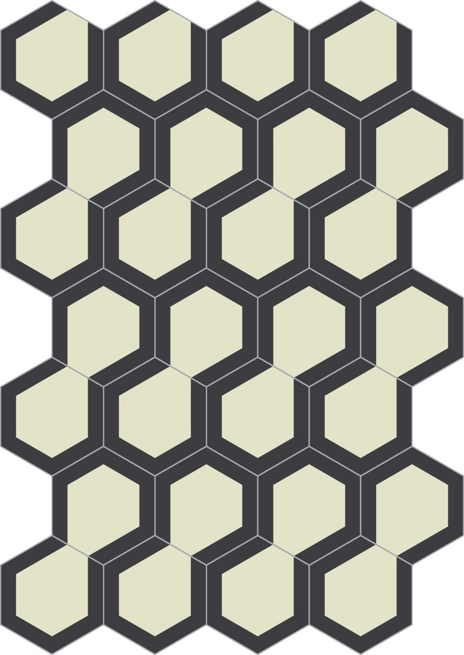 Betonová dlažba Bisazza 20x23, In the Sky 10 (hexagon)
