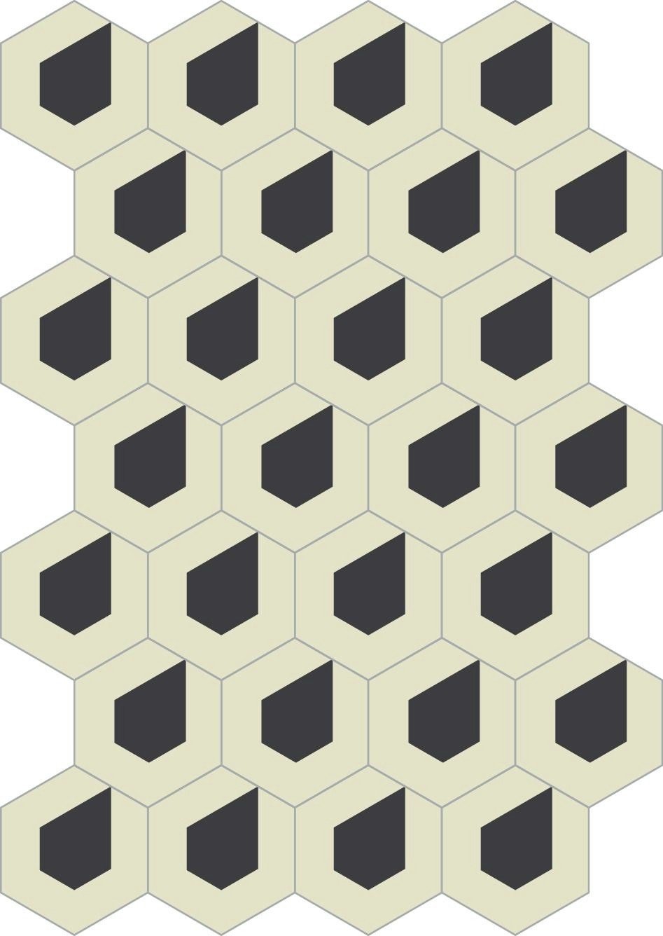 Betonová dlažba Bisazza 20x23, Rain 10 (hexagon)