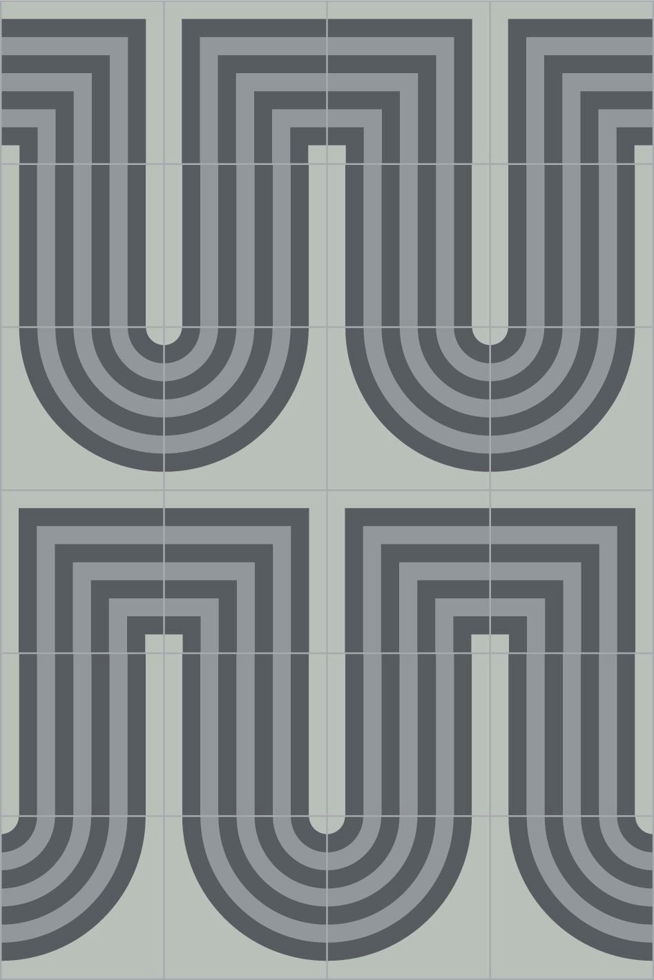 Betonová dlažba Bisazza 20x20, Duct Grey (čtverec)