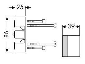 Hansgrohe Prodloužení základního tělesa 25 mm pro iBox universal