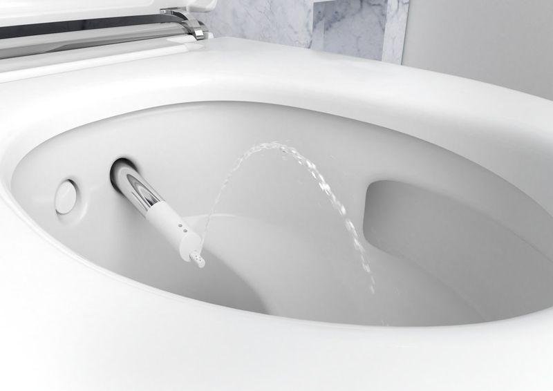 Závěsná elektronická sprchovací toaleta Geberit AquaClean MERA Comfort, alpská bílá
