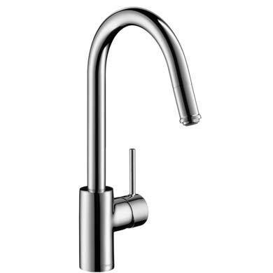 Hansgrohe VARIARC Páková kuchyňská armatura s vytažitelným výtokem DN 15, vzhled nerezu