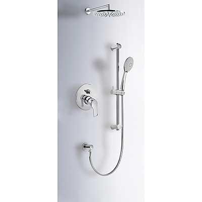 Podomítkový sprchový set s hlavovou sprchou 20 cm hadicí, ruční sprchou 12cm a setem, chrom TRES