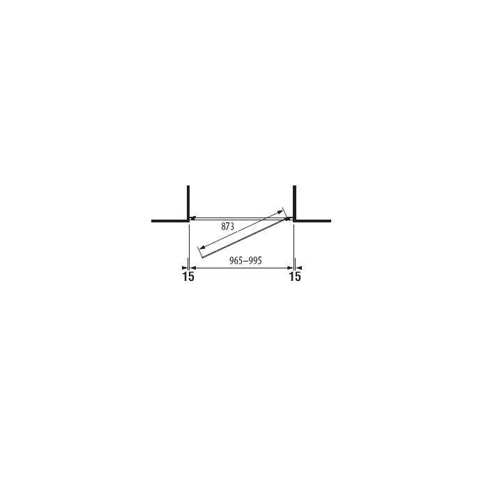 Sprchové dveře 1000 x 1950 mm Jika CUBITO PURE jednokřídlé sklo Arctic, stříbrný profil