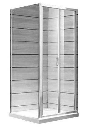 Sprchové dveře skládací 80 cm Jika LYRA Plus Stripy, bílý profil, L/P