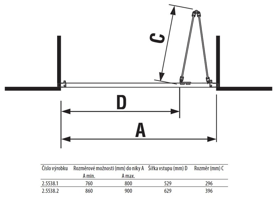 Sprchové dveře skládací 90 cm Jika LYRA Plus Transparent, bílý profil, L/P