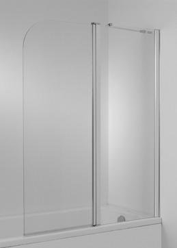 Vanová zástěna 115 x 140 cm levá 2-dílná Jika CUBITO transparentní sklo, Perla GRASS, stříbrná