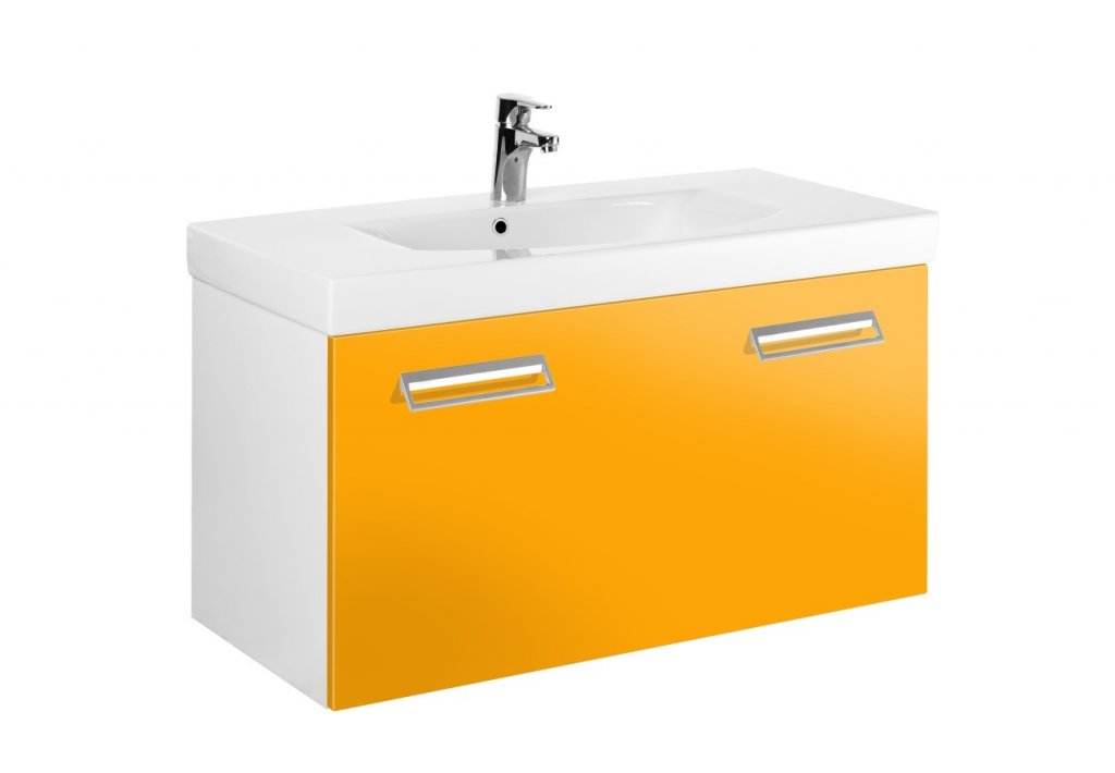 Umyvadlová koupelnová skříňka 90x45x40 cm Gustavsberg LOGIC, oranžová lesk