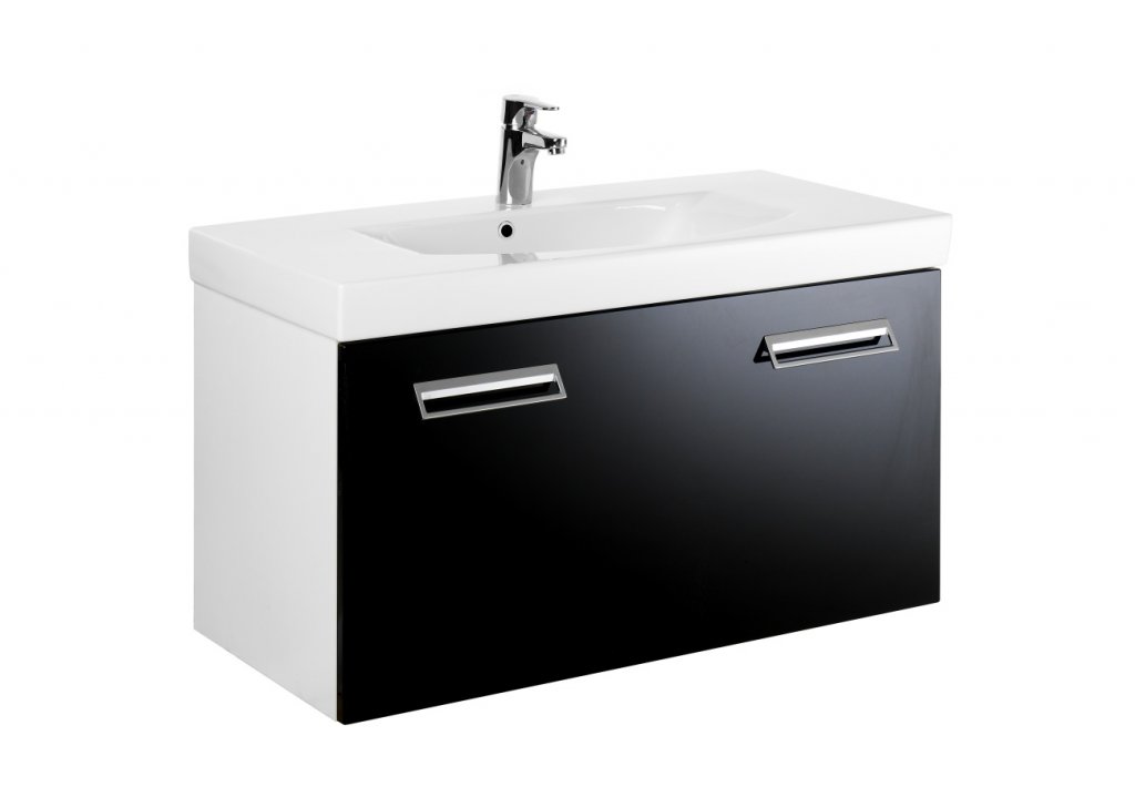 Umyvadlová koupelnová skříňka 90x45x40 cm Gustavsberg LOGIC, černá lesk