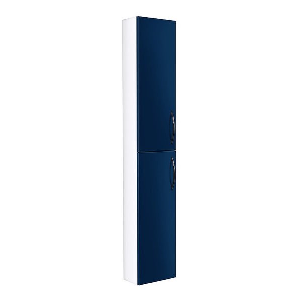 Vysoká koupelnová skříňka 170x30x35 cm Gustavsberg LOGIC, modrá lesk