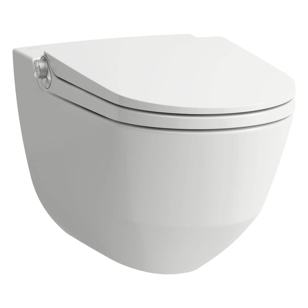 Závěsné WC se sprškou Laufen CLEANET RIVA Rimless, sedátko SoftClose, dálkové ovládání, bílá LCC