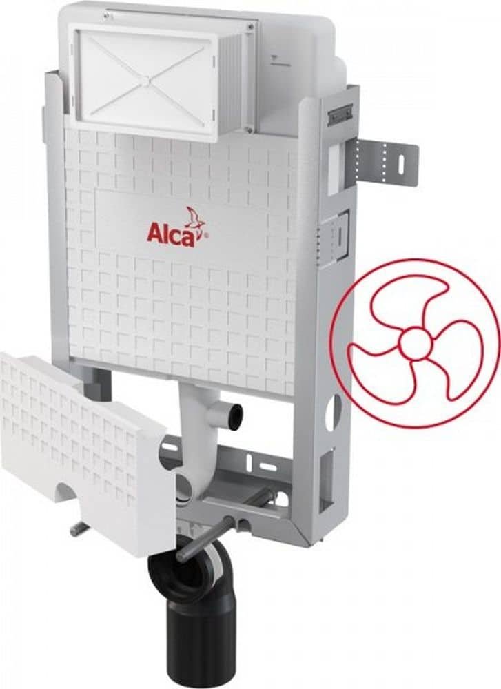 Předstěnový instalační WC systém A115/1000V RENOVMODUL AlcaPlast pro zazdívání, odvětrávání, 1000 mm