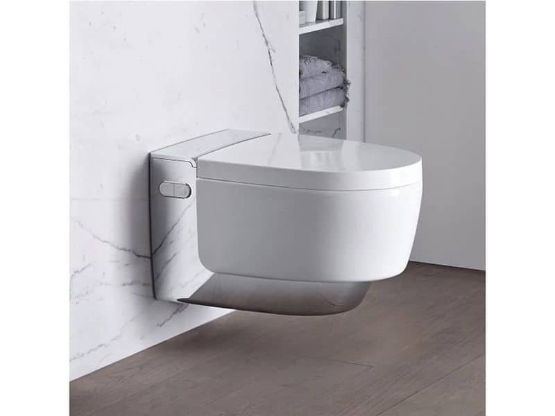 Závěsná elektronická sprchovací toaleta Geberit AquaClean MERA Comfort, lesklý chrom