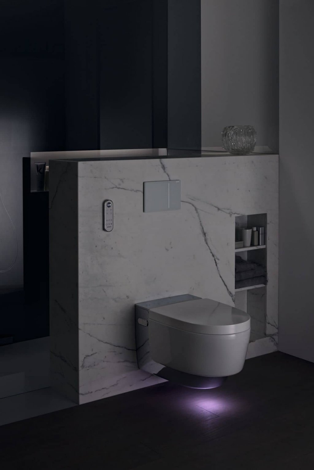 Závěsná elektronická sprchovací toaleta Geberit AquaClean MERA Comfort, alpská bílá