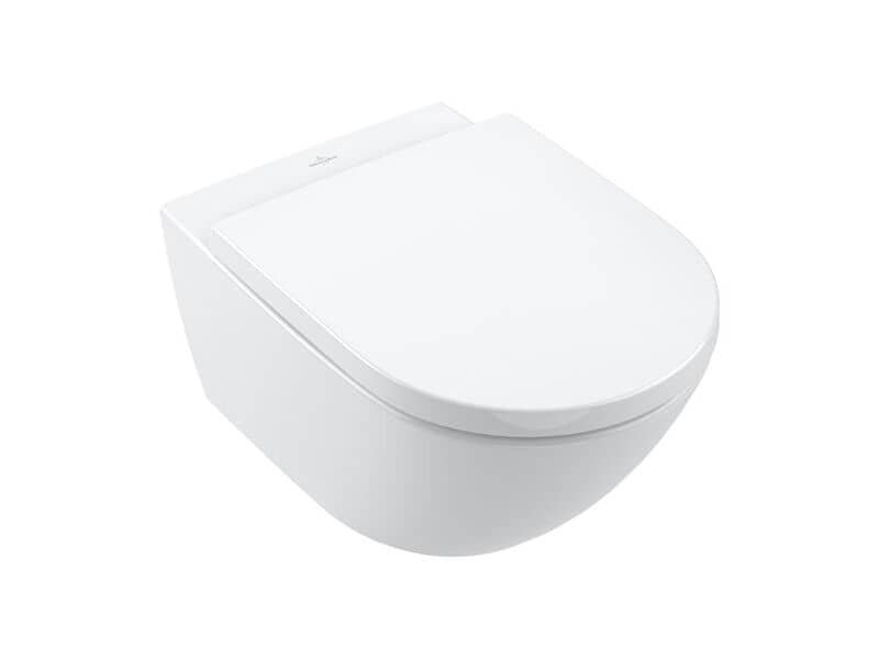 Závěsné WC V&B SUBWAY 3.0 CombiPack, vodorovný odpad, WC sedátko SoftClose, bílá Alpin