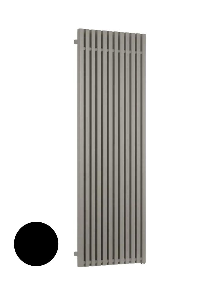 Radiátor 130x38 cm Terma TRIGA E DRY, kroucený kabel se zástrčkou, černá matná - 2. jakost