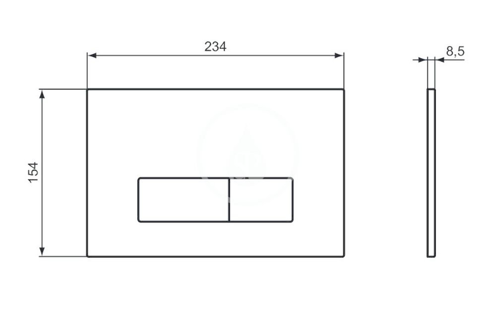 Ovládací deska Ideal Standard ProSys OLEAS M2, duální, bílá
