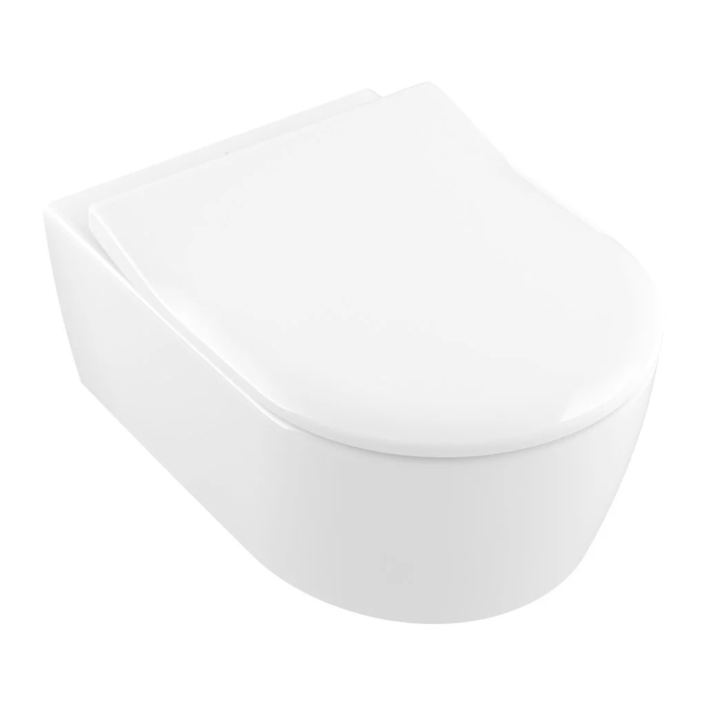 Závěsné WC V&B AVENTO Combi-Pack DirectFlush, WC sedátko SlimSeat SoftClose, bílá Alpin