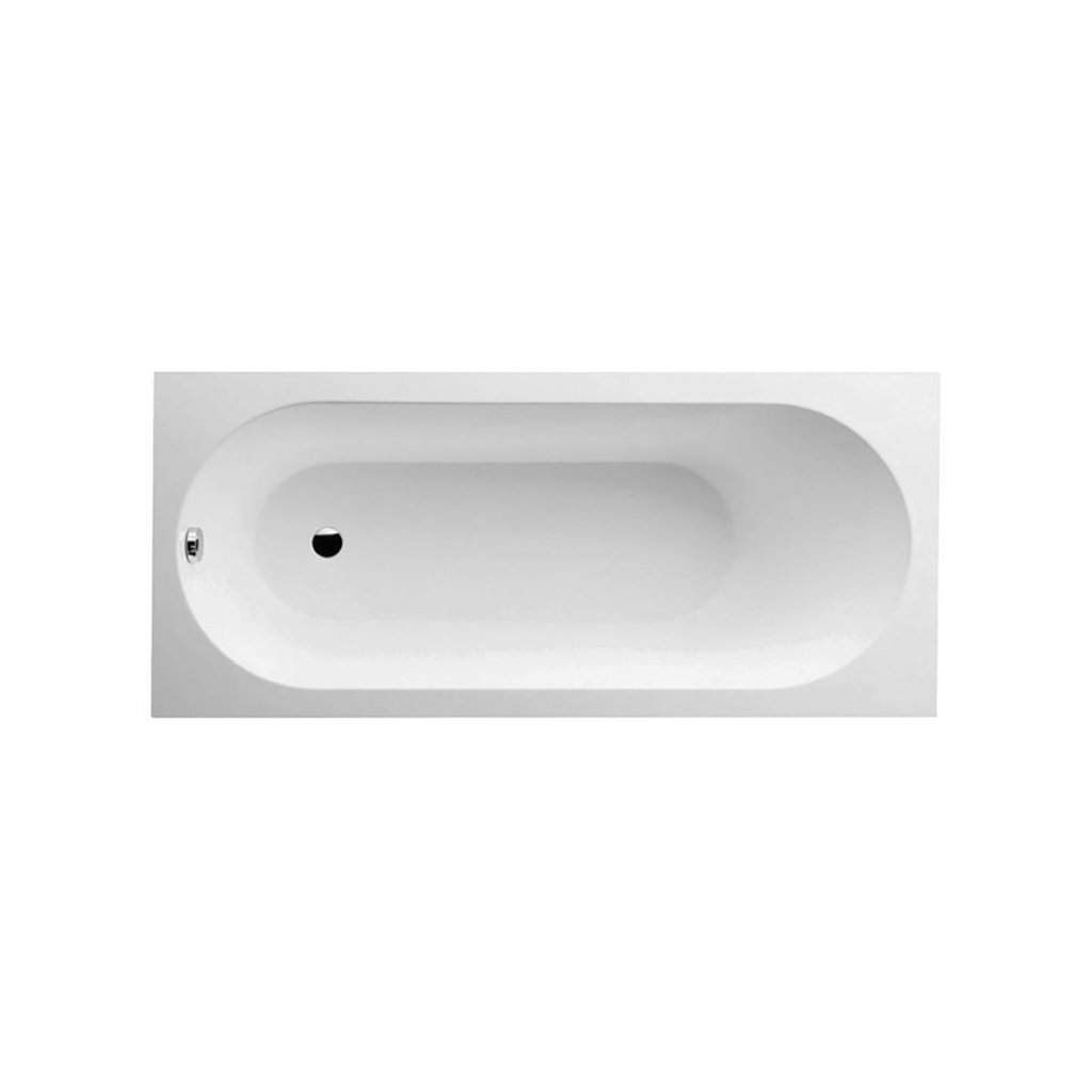 Vana 180x80 cm V&B O.NOVO, akrylátová, bílá Alpin