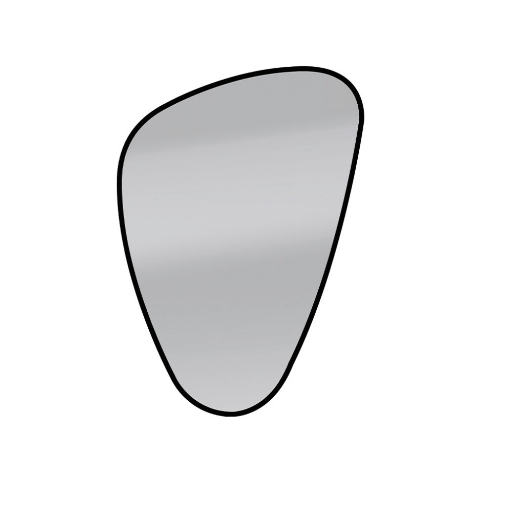 Zrcadlo 65x100 cm Lotosan SAND TRICK, osvětlení LED, černá