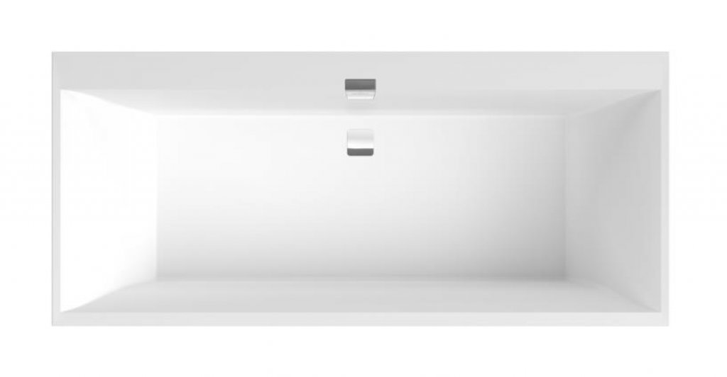 Vana vestavná 180x80 cm V&B SQUARO EDGE 12, Stone White