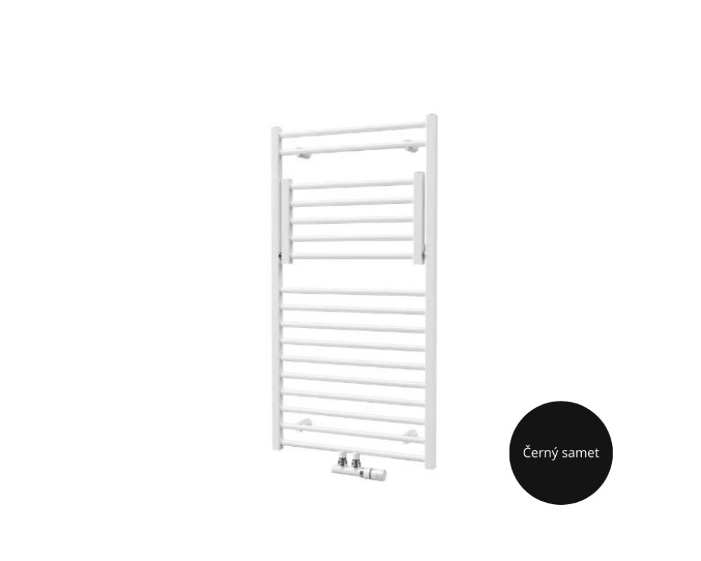 Radiátor 95,5x60 cm Isan FLEXI, 412 W, černý samet S40