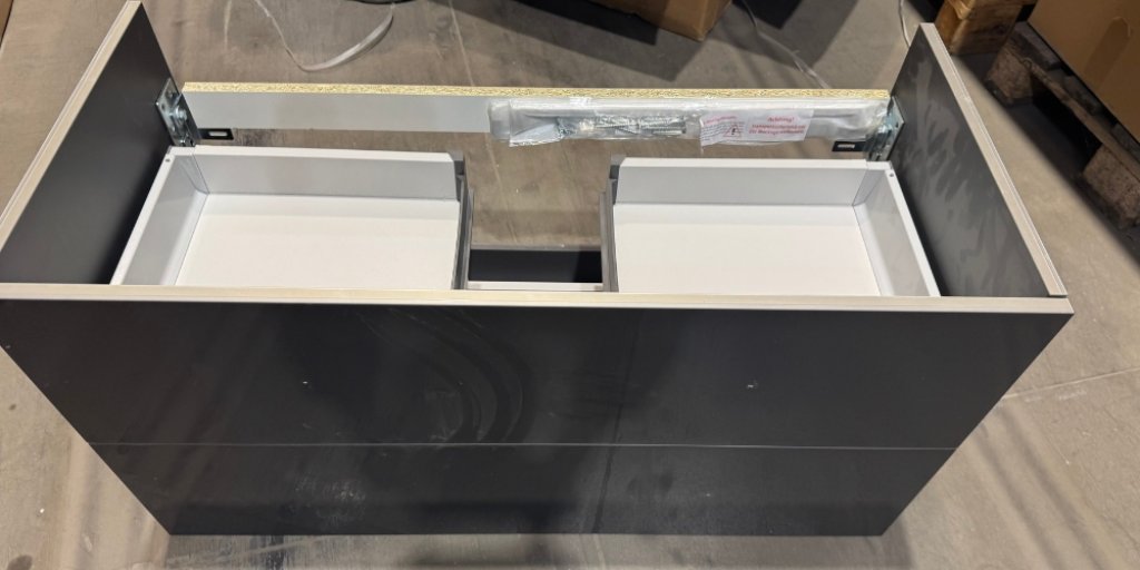 Umyvadlová skříňka 980x514x452 mm V&B AVENTO, 2 zásuvky, Crystal Grey, 2.jakost