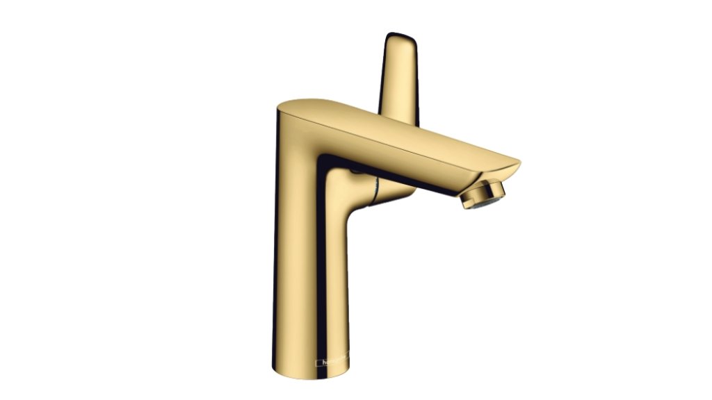 Umyvadlová baterie Hansgrohe TALIS E, s výpustí, vzhled leštěného zlata