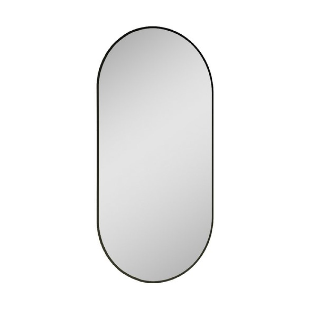 Zrcadlo 52x92 cm Lotosan SANS BEAN, osvětlení LED, černá