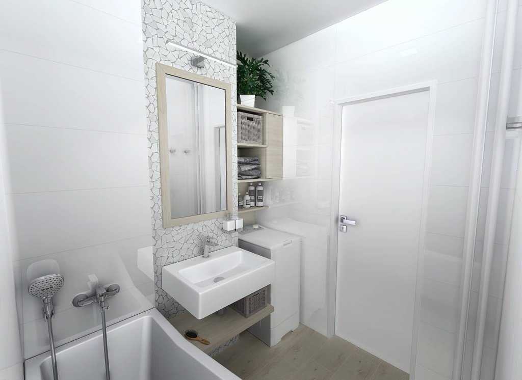 Obklad Kerawhite 30x90, bílá, lesk, rett.