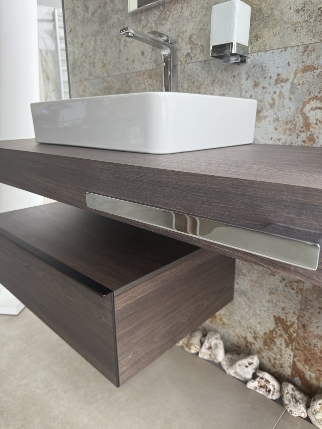 Zásuvkový element 79x25x52 cm Laufen SPACE, 1 zásuvka, inst.set, tmavý jilm