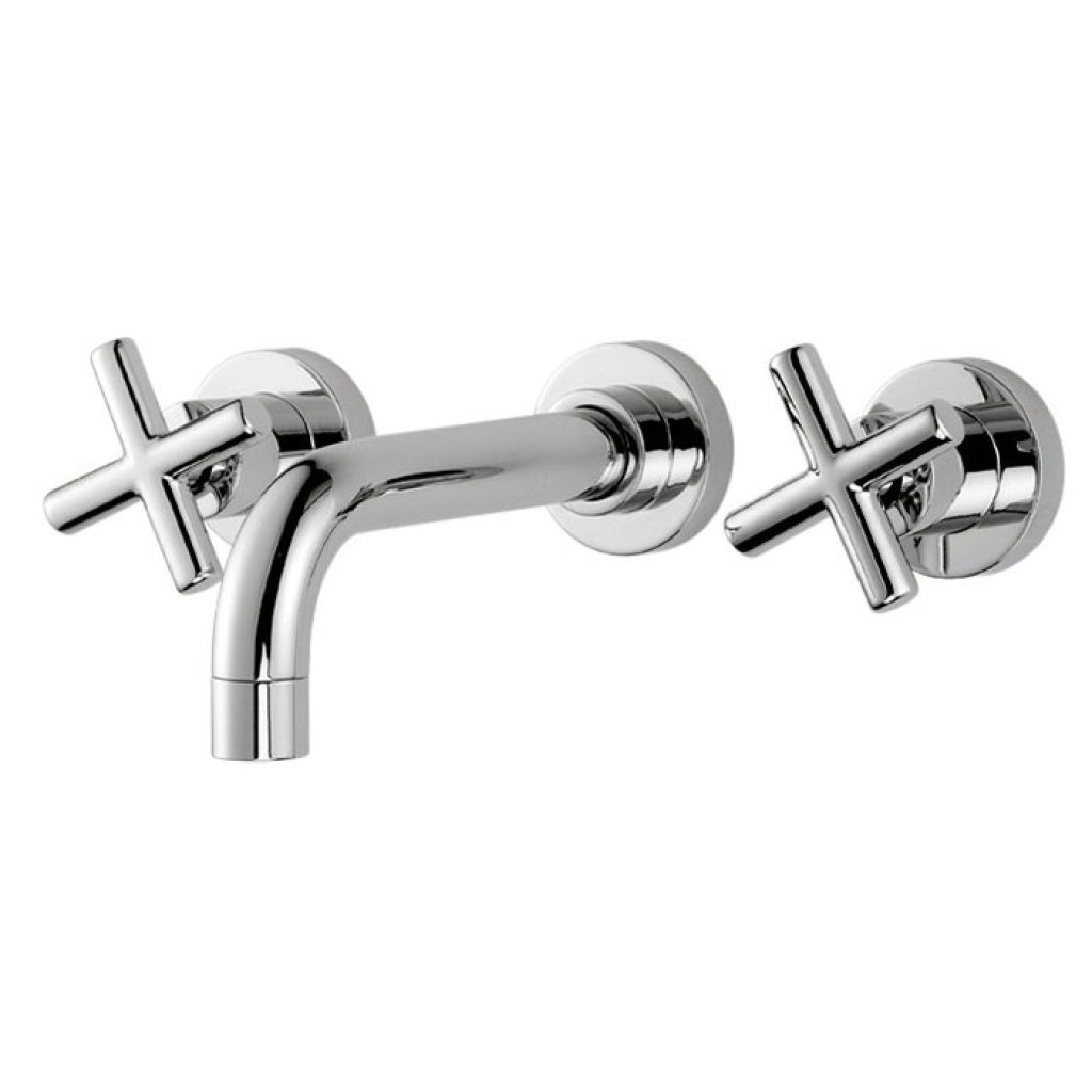 Nástěnná umyvadlová baterie Fima MAXIMA, vrchní část, 3-otvorová, výtok 209 mm, ClickClack, chrom