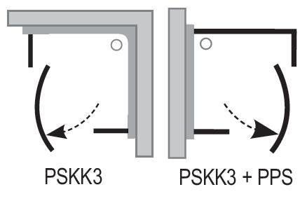 Sprchový kout čtvrtkruhový PSKK3-80 Transparent Ravak PIVOT, bílá/chrom