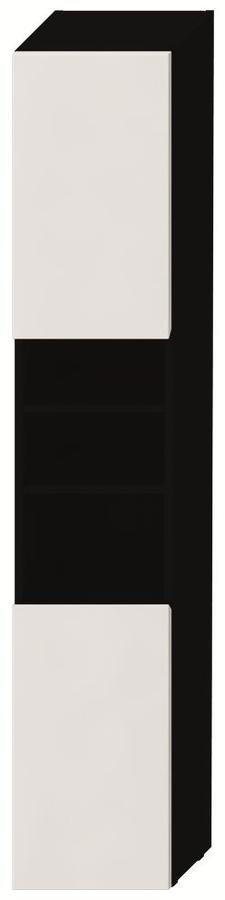 Vysoká skříňka 170 x 32 cm Jika LYRA levé dveře, tmavý dub/bílý lak