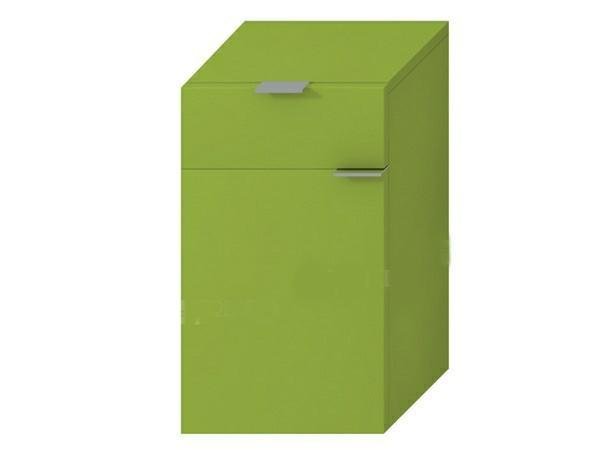 Střední skříňka 30 x 51 cm Jika TIGO levé dveře, jedna zásuvka, jedna skleněná police, zelená