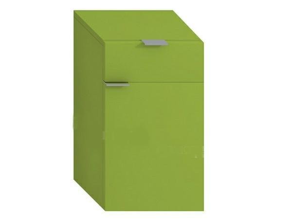 Střední skříňka 30 x 51 cm Jika TIGO pravé dveře, jedna zásuvka, jedna skleněná police, zelená