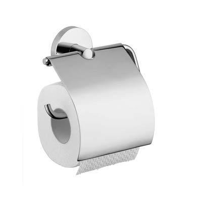 Hansgrohe LOGIS Držák na toaletní papír s krytem, kartáčovaný nikl